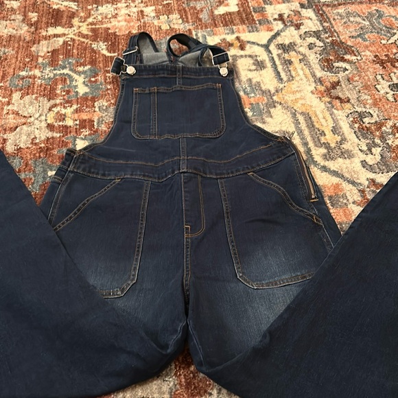 J CREW Skinny overalls in signature stretch / LARGE / DEEP TIDAL BLUE WASH - Picture 4 of 5